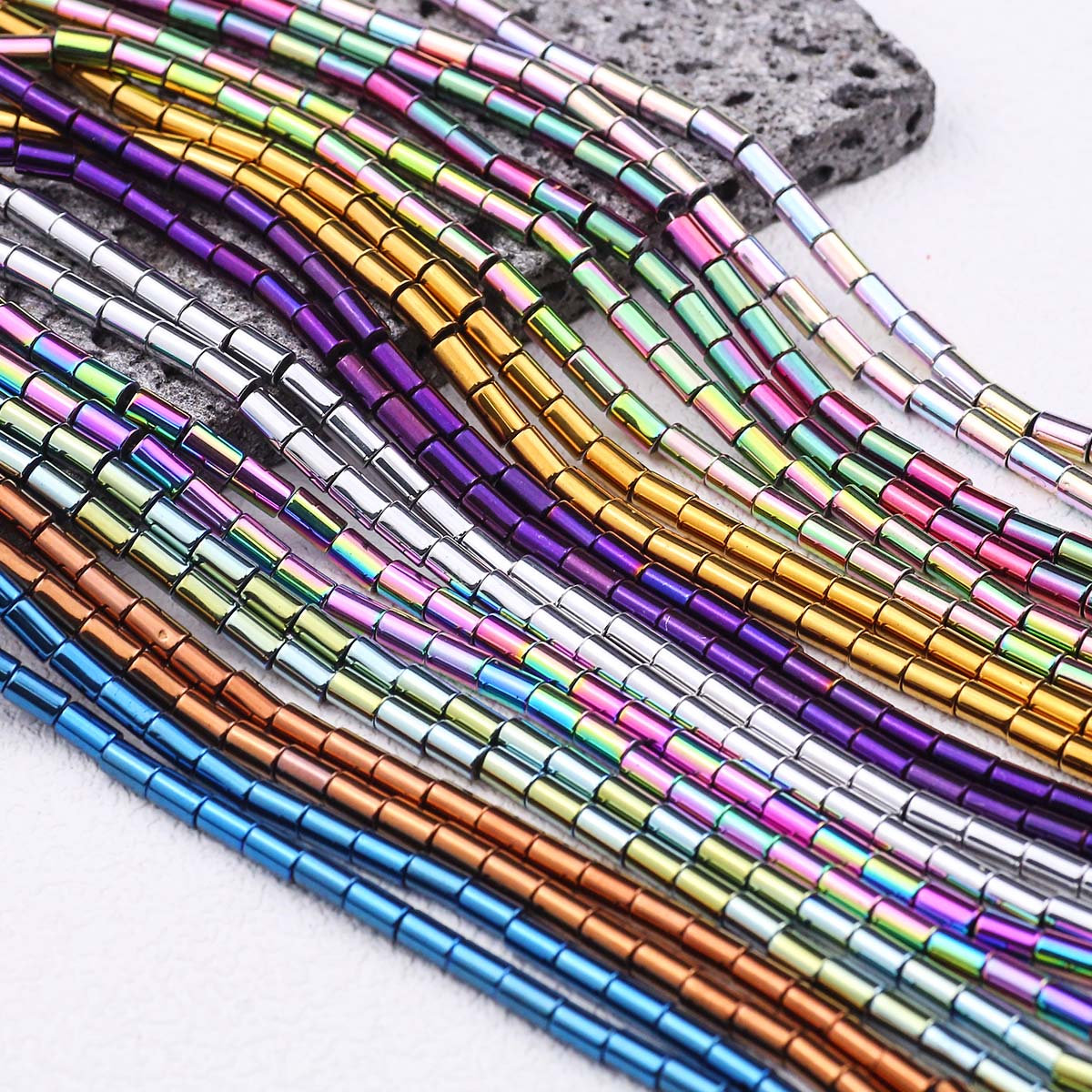 Seed Bead Tube - Distanziatori cilindrici per ematite a tubo