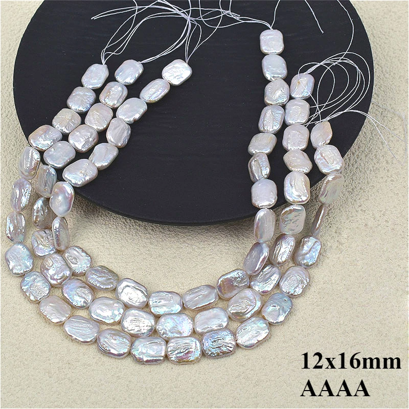Jewelry Making The Well - 12x16mm 4A Perla rettangolare bianca d'acqua
