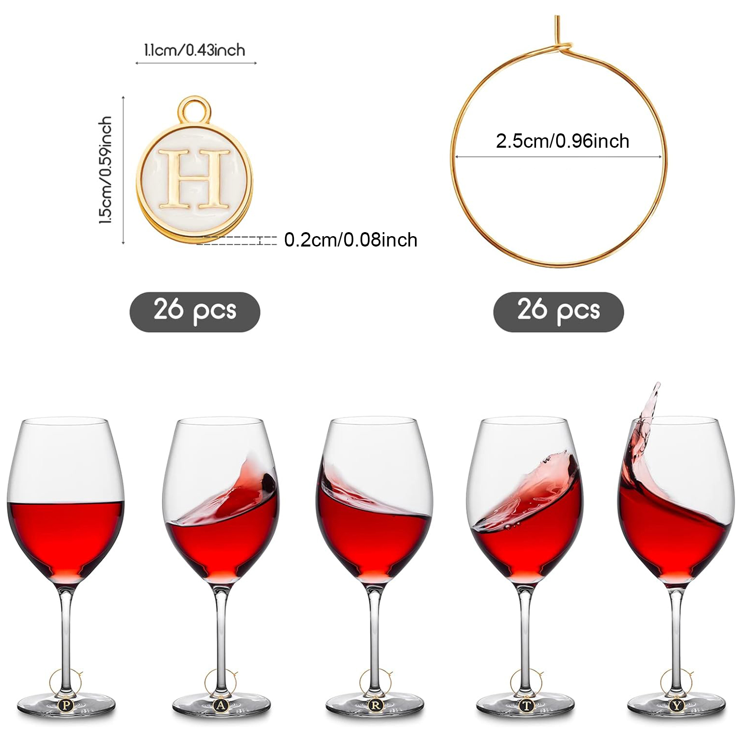 26 pezzi di ciondoli per vino  - Jewelry Making Glasses recensione e prezzo
