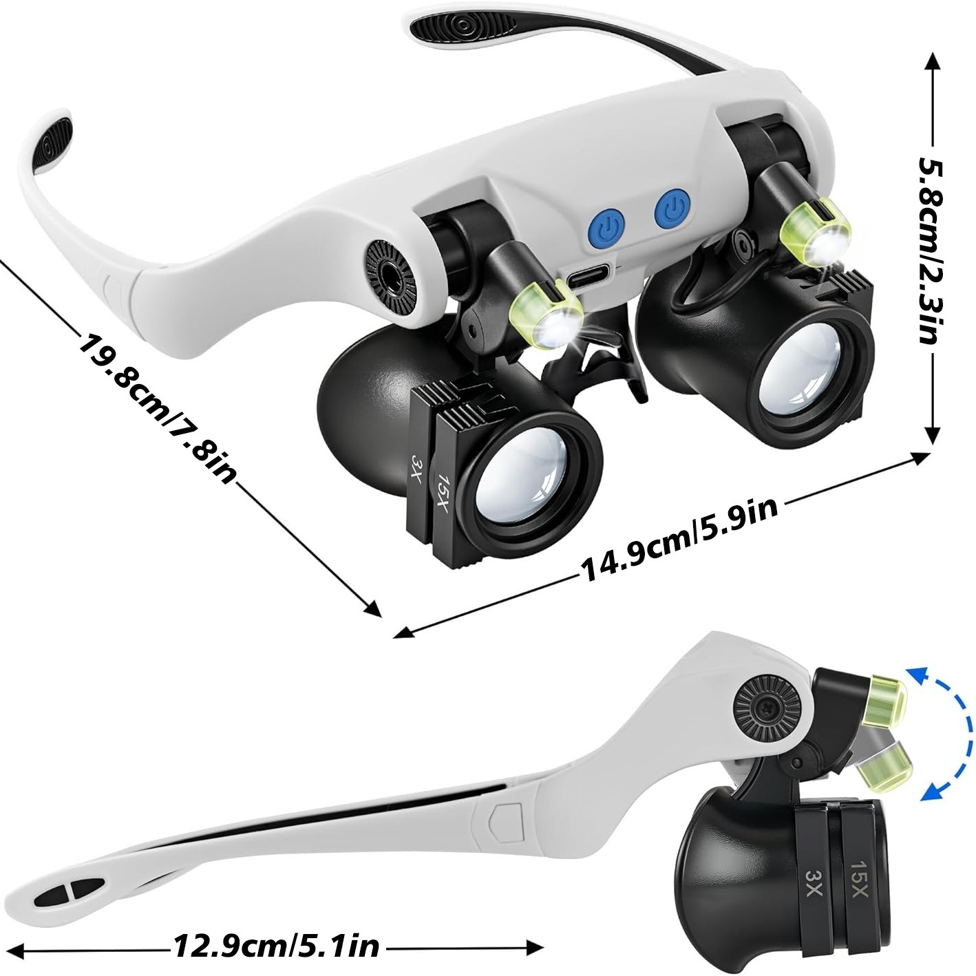 Occhiali ingrandenti a LED da  - Jewelry Making Glasses recensione e prezzo